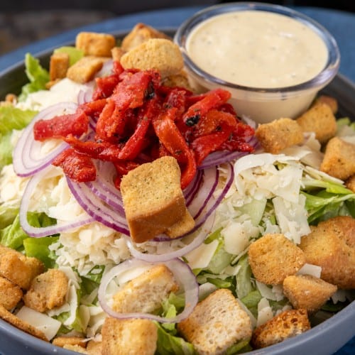 Caesar Salad with Roasted Red.