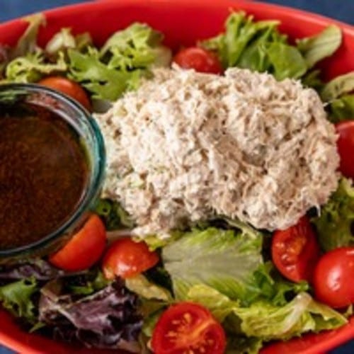 Chicken Salad on Greens.