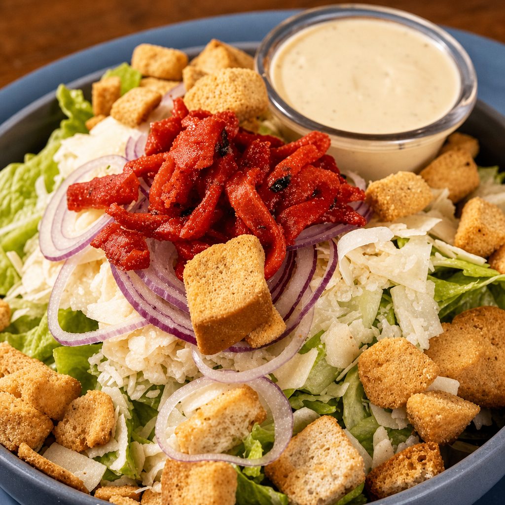 Caesar Salad with Roasted Red.